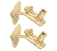 COHEALI 2pcs Vintage Brass Mushroom Shaped Drawer Knobs for Dressers and Cabinets, Reliable Comfortable Brass Handles in Golden Colour, for Wardrobes and Bathroom Cabinet Doors