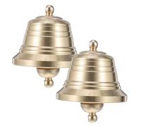 COHEALI 2pcs Vintage Copper Jingle Bells for Wind Chimes and Home Decor, Adjustable DIY Arrangement with Soothing Bell Sounds, Elegant Retro Design for Holidays and Craft Projects