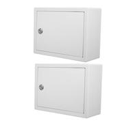 COHEALI 2PCS Wall Mounted Milk Box with Lock Weatherproof Plastic Outdoor Mailbox for Home Porch Anti-splash Design Compact Letter Box for Fresh Dairy