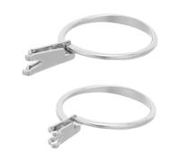 COHEALI 2pcs Wedding Ring Loose Stone Holder Tool in Silver Aluminium Alloy, Portable Design for Securely Holding Stones and Diamonds During Creation Processes and Jewelry Exhibitions