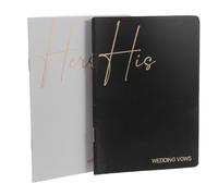 COHEALI 2pcs Wedding Vow Books for Ceremony with 50 Pages, Offset Paper, Smooth Writing Surface, Elegant Design to Organize Heartfelt Declarations for Groom and Couples during Speech