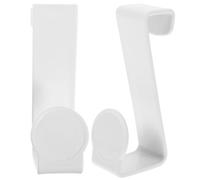 COHEALI 2pcs White Multi-Functional Toilet Seat Hooks Z-Shaped Plastic Potty Hooks for Bathroom Cabinet and Toilet Lid Hanging Home Hanging Set