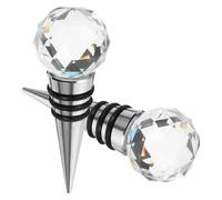 COHEALI 2pcs Wine Bottle Stoppers Sealing Plugs Crystal Alloy Not Easy to Deform Beautiful Appearance Convenient Operation for Wine Bottles and Preservation Random Color