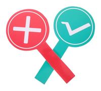 COHEALI 2pcs Yes No Voting Paddles Double-sided Foam Board with Handle for Classroom Participation Quick Response Interactive Learning and Evaluation Tools