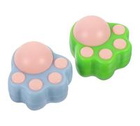 COHEALI 2sets Rotatable Catnip Ball for Cats Indoor Adhesive Licking Chewing Fun Spinning Safety Catnip Treats for Teeth Cleaning and Oral Health Includes Green Blue Balls for Active