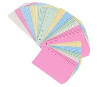 COHEALI 3 Books Assorted Colour Six-hole Loose Leaf Notebook Refill Paper with A5 Lined, A6 Blank, and A6 Lined Pages Suitable for Daily Use and Travel