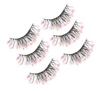 COHEALI 3 Pairs Natural False Eyelashes Synthetic Fiber Short Wispy Lashes for Women, Curved and Charming Style, for Many Occasions and Stage Performances