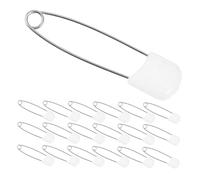 COHEALI 30 Pcs Large Plastic Safety Pins Multi-use Portable Design Zinc Alloy and Pp Material White Diaper Pins for Baby Necessities Suitable for Parents and Baby Diaper Fastening