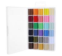 COHEALI 30 Rolls Polyester Sewing Thread with Embroidery Spool Storage Box, Colourful Sewing Accessory for Hand Stitching Embroidery and DIY Project Supplies, Minimising Breakage for Home