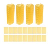 COHEALI 30pcs Beeswax Foundation Sheets for Beehives and Candle Making, Natural Bee Wax Sheets for Honeycomb, Beekeeping Hive Foundation DIY Kit