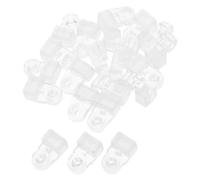 COHEALI 30pcs Cabinet Glass Retainer Clips with Screws, High Strength Acrylic Glass Clamp Holder for Cabinet Doors and Mirrors, Minimalist Style, Easy to Clean, Suitable for Wall Mirror