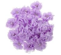 COHEALI 30pcs DIY Flower Fabrics Simulated Flower Decoration for Friends, Purple Chiffon Pp Material, Delicate Sewing Supplies for Making Bouquets and Headbands, Creative Fashionable