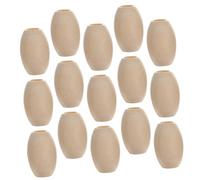 COHEALI 30Pcs Oval Wooden Beads Natural DIY Jewelry Making Craft Beads for Bracelets Necklaces Rustic for Handmade Garlands Home Decoration and DIY Projects