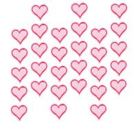 COHEALI 30Pcs Red Heart Embroidery Cloth Appliques Iron-On Sewing Patches for DIY Craft, Clothing, Jackets, Backpacks, and Fabric Repair