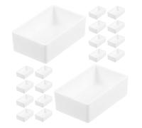 COHEALI 30pcs White Silicone Mini Watercolor Pans Storage Solution with Square Compartments Efficient Paint Management Palette Box for Creative Journeys and Outdoor Painting