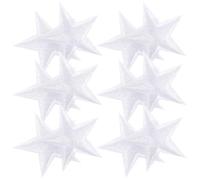 COHEALI 30pcs White Star Embroidered Fabric Patches Iron-on Star Appliques for Clothing Hats Bags Decoration Sewing Craft Embellishments