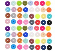 COHEALI 350pcs Bulk Silicone Lentil Beads 12mm Assorted Colour Spacer Beads for Necklace and Bracelet Making, Resistant to Wear and Gentle on Sensitive Skin, for Color Assorted Style