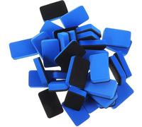 COHEALI 36pcs Blue White Board Erasers for Classroom and Office Use, Washable Eva Felt Cloth with Comfortable Grip, Lightweight Square Chalkboard Erasers for Teaching and Portable