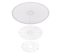 COHEALI 3pcs Acrylic Round Center Finder Compass Set for Pottery Handle Making Tool Studio Projects and Classrooms, Precision Circle Design Clay Sculpting Template with Diameter Gauge