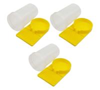 COHEALI 3pcs Bee Water Feeding Cups Plastic Beehive Water Feeder with Pinhole Design Easy to Install Beekeeping Supplies for Hydrating Bees at Beehive Entrance