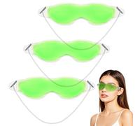 COHEALI 3pcs Cooling Gel Eye Masks PVC Material Dry Eyes Relief Therapy at Home Anytime Anywhere for Deep Uninterrupted Sleep Random Color