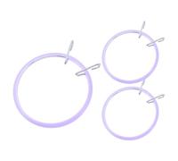 COHEALI 3pcs Cross Stitch Frame Embroidery Circle Hoop for Craft Enthusiasts and Beginners Purple Adjustable Design Reusable Metal and Plastic Hoops for Learning and Practicing Embroidery