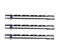 COHEALI 3pcs DIY Sewing Rulers Aluminum Button Positioning Measuring Tool with Parallel Lines for Handcrafts Quilting and Margin Measurement Random Color