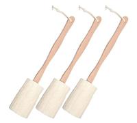COHEALI 3pcs Loofah Back Scrubber with Long Handle for Even Exfoliation and Breathable Bath Brush, Deep Clean Shower Scrub for Men and Women, Suitable for Daily Spa and Home Use