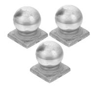 COHEALI 3pcs Metal Fence Post Caps Square Iron Post Covers Protector for Gate Frames Traffic Barrier Columns with Smooth Edges for Enhanced Fence Style and Safety