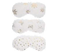 COHEALI 3pcs Plush Sleep Eye Masks for Women and Men, Lightweight Soft Eye Covers with Elastic Band to Block Light and Help Fall Asleep, for Office Workers and Students