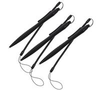 COHEALI 3PCS Resistive Screen Stylus Pens with Scratch-Proof Tips and Anti-Loss Lanyards, Portable Touchscreen Stylus Pens for Mobile Phones, Tablets, and Laptops, Black