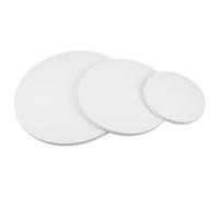 COHEALI 3pcs Round Stretched Cotton Canvas Boards for Oil Painting - 20cm, 30cm, 40cm Diameter - Primed Blank Circular Canvas Panels for Artists and Professional Art Creations