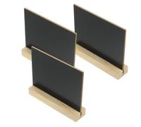 COHEALI 3pcs Standing Type Small Double-Side Blackboards Reusable Answer Board Tabletop Chalkboard with Stand Wooden Stable Display Simple and Generous Design for Cafes and Boutiques