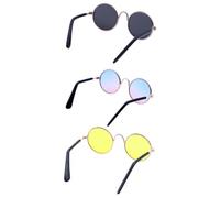 COHEALI 3pcs Stylish Pet Glasses for Dogs and Cats Metal Frame and Resin Lens, Lightweight Design Featuring Wind Protection and Decorative Effect, for Photography or When the Pet Is