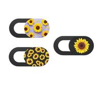 COHEALI 3pcs Sunflower Webcam Privacy Cover Set, Laptop Camera Lens Slider for Notebook, Tablet, and PC, Thin Privacy Lens Cover for Online Security and Personal Data Protection