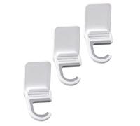 COHEALI 3pcs White Self-Adhesive Mop Holder Wall Hooks for Organizing Mops and Brooms Waterproof Wall Mounted Design Abs and Silicone Material Suitable for Home and Kitchen