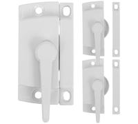COHEALI 3pcs White Sliding Window Locks for Metal Windows with Zinc Alloy Material and Advanced Mechanical Lock Functionality, Middle Hole Design, Easy Installation for Home Safety