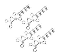 COHEALI 4 Sets Thin Waist Replacement Button Instant Replacement No Sew Jeans Buckles Silver Metal Easy to Use Practical Design for Formal and Casual Occasions