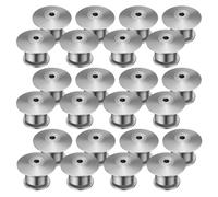 COHEALI 40pcs Nickel Alloy Locking Pin Backs with Spring Latch Fasteners, Secure Tie Pin and Badge Keepers Replacement for Brooches, Lapels, and DIY Crafts