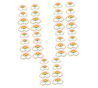 COHEALI 40pcs Rainbow Embroidery Patches Sewing Accessories for Clothing Jackets and Crafts Cute Heat-Transfer Stickers for and Repair for Boys and Girls and Adults
