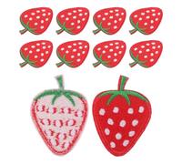 COHEALI 40Pcs Red Strawberry Embroidered Iron on Patches, Fruit Appliqué Cloth Sew-On Patch Set for DIY Clothing, Bags, Hats, Jackets Decoration