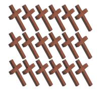 COHEALI 40pcs Small Wooden Cross Charms Rustic Cross Pendants for Halloween Themes and Events Unique Look Wood Crosses for DIY Jewelry Making and Party Decorations
