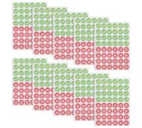 COHEALI 480pcs Check Mark Stickers Cross Mark Stickers Self-Adhesive 10 Sheets Red Green Removable Repositionable for DIY Project Marking and Office Organization