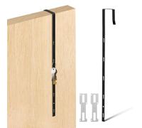 COHEALI 4pc Over-Door Mirror Hanger Kit Adjustable 5-Hole Metal Hooks for Hanging Mirrors Heavy-Duty Door Brackets & Fixings - 34.5cm Black