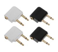 COHEALI 4pcs Airline Flight Headphone Adapter Gold Plated 3.5mm Audio Jack Converter for Stable Audio Transmission and Easy to Use during Airline Travel and Flights