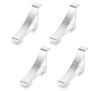 COHEALI 4pcs Aluminium Shelf Support Clips for Freezer Shelves, Precision Crafted Metal Bracket Clips in Silver Colour, Replacement Parts for Cooling Units and Commercial Freezers