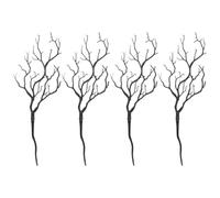 COHEALI 4pcs Black Plastic Antler Shaped Decorative Branches for Vase Home | Vintage Modern Retro Style, Lifelike Curvy Stems, Multifunctional Decor, Easy Integration for Flower Vases
