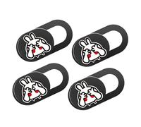COHEALI 4pcs Black Webcam Lens Cover Privacy Protectors for Laptop and Tablet, Made of Sturdy Abs Strong Adhesive and Easy Slide Open and Close Design