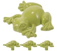 COHEALI 4pcs Blue Frog Animal Cabinet Drawer Pull Handles, Metal Furniture Knobs for Wardrobe, Bedroom Cupboard Door, Decorative Kitchen Cabinet Hardware