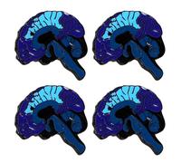 COHEALI 4pcs Blue Human Brain Shaped Brooch Alloy Pin Cute Adorable Eye-catching Breastpin Delicate Corsage Lapel Pin for Clothing Accessories